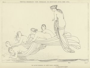 Thétis ordonnant aux Néréides de descendre dans la mer - John Flaxman